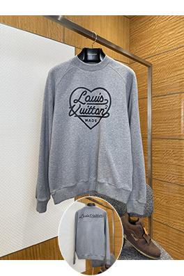ルイヴィトン ハートプリントクルーネックスウェットシャツ