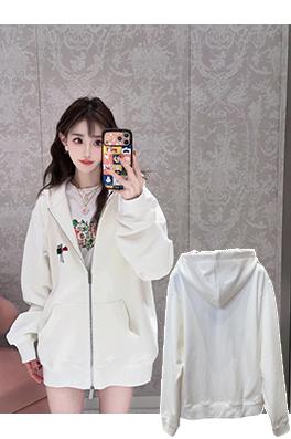 ディオール ポニー刺繍フード付きジップアップスウェットシャツジャケット