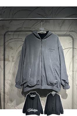 バレンシアガコピー両面  フリース裏地付きリバーシブルフード付きトレンチコート