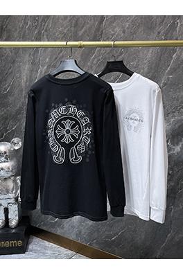 クロムハーツ 馬蹄形のサンスクリット十字の刺繍が手描きされた長袖シャツ