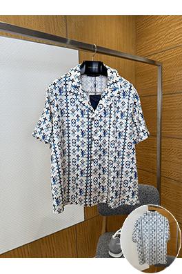 ルイヴィトン 全面モノグラムプリントの半袖シャツ