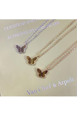 ヴァン クリーフ＆アーペルコピー タイガーストライプストーンバタフライネックレス