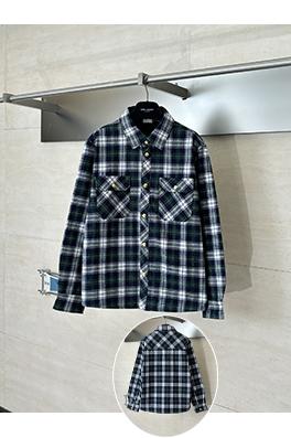 セリーヌスーパーコピー フランネルチェックの長袖シャツ