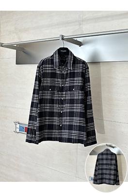 クロムハーツ フランネルチェックの襟付き長袖シャツ