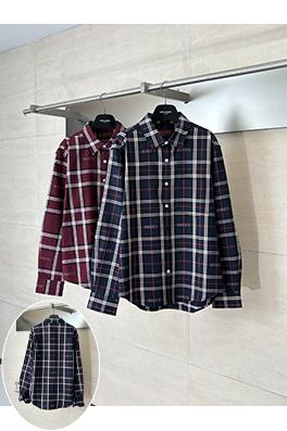 グッチコピー Gucci スコットランドのチェック柄ジャカード襟付き長袖シャツ