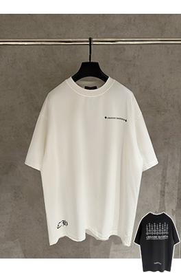 クロムハーツ ブロックバスターヘビー級刺繍の半袖Tシャツ