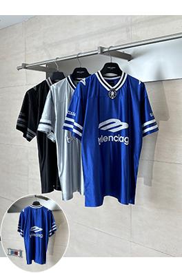 バレンシアガスーパーコピー Balenciaga 3M ラグビージャージ Vネック 半袖Tシャツ