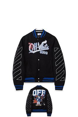 フィアオブゴッドコピー offwhite 新モデルカップルけ刺繍入りベースボールジャケット