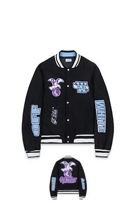 フィアオブゴッド offwhite 新モデルクラシック刺繍ウールベースボールジャケット