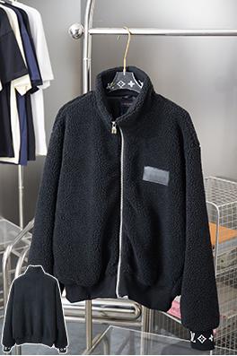 ルイヴィトンスーパーコピー レザーラベルカフジャカードフリースコットンジャケット