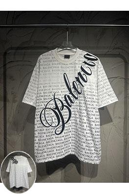 バレンシアガスーパーコピー Balenciaga 全面ロゴプリント半袖Tシャツ