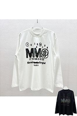 マルタンマルジェラ Maison Margiela MM6 新モデルロゴフォームプリントの長袖ベースレイヤーシャツ