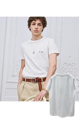 ディオールスーパーコピー DIOR デイジー刺繍半袖Tシャツ