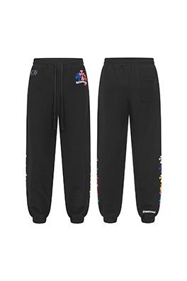 クロムハーツ カラフルなサンスクリットの炎プリントパンツ