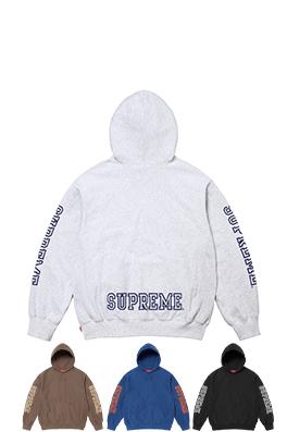 シュプリームコピー Supreme Collegiate Sleeve Hooded レタープリントパーカートシャツ
