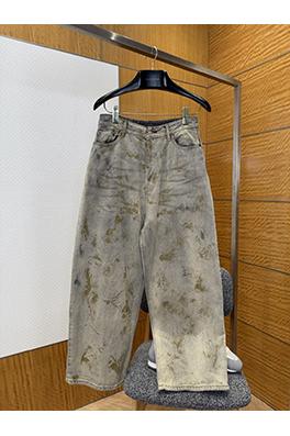 アクネストゥディオズ Acne Studios タイダイ柄のダメージワイドレッグジーンズ