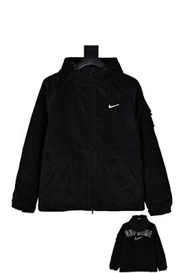 ナイキ X シュプリーム Arc Corduroy Hooded Jacket コーデュロイキルティングウィンドブレーカージャケット