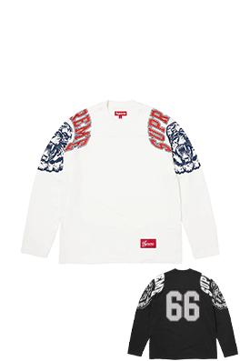 シュプリーム Supreme Mascot Football Top 66 タイガーヘッドプリント長袖シャツ