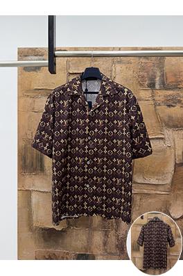 ルイヴィトンコピー クラシックな花柄の半袖シャツ