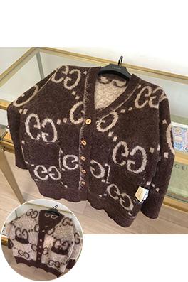 グッチ リバーシブルGGロングモヘアカーディガン