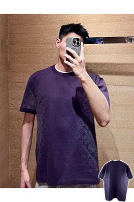 ルイヴィトン グラデーションジャカードニット半袖Tシャツ