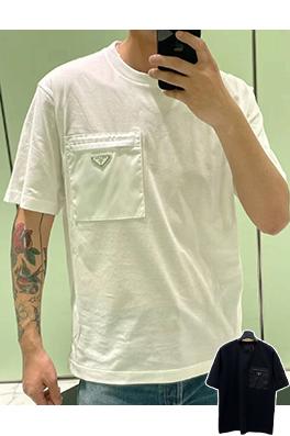 プラダ トライアングルメタルパッチポケット半袖Tシャツ
