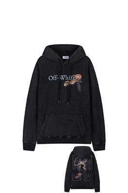 オフホワイトスーパーコピー 460g ルーズフィット ダメージウォッシュドパーカー