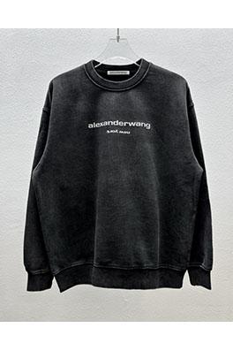 アレキサンダーワン Alexander Wang 新モデルバブルウォッシュのダメージクルーネックスウェットシャツ