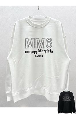 マルタンマルジェラ Maison Margiela MM6 ラインストーンレタークルーネックスウェットシャツ