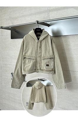 バレンシアガ Balenciaga ウォッシュのフード付きデニムジャケット