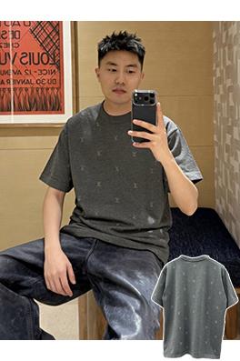 ルイヴィトン 刺繍ニット半袖Tシャツ