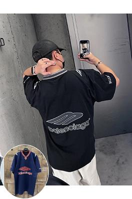 バレンシアガスーパーコピー Balenciaga アメリカンフットボール半袖Tシャツ