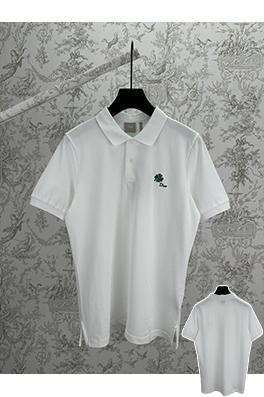 ディオールスーパーコピー Dior Clover刺繍柄半袖ポロシャツ