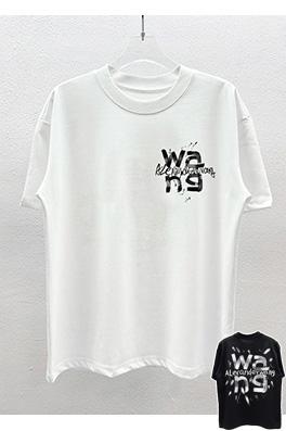 アレキサンダーワン Alexander Wang フロントとバックにデジタルダイレクトインジェクションレタリングプリントをした半袖Tシャツ