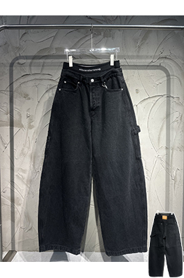 アレキサンダーワン Alexander wang フェイクツーピース織りカーゴジーンズ