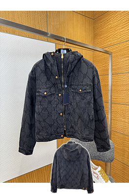 ルイヴィトン プリントジップアップフードジャケット