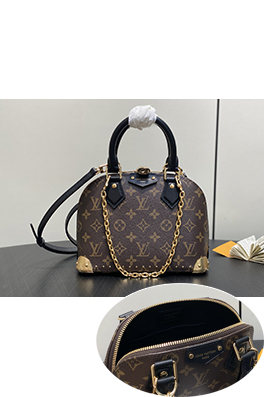 ルイヴィトン LV Alma BB リベットチェーンシェルバッグ M26084