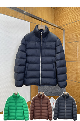 グッチコピー GUCCI 刺繍ロゴスタンドカラーダウンジャケット