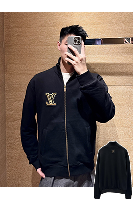 ルイヴィトン スパンコール刺繍ジッパースウェットシャツジャケット