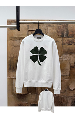 ディオールコピー 四つ葉の刺繍入りクルーネックスウェットシャツ