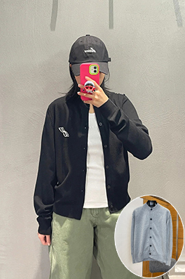 ワイスリー WE11DONE ビーズロゴニットカーディガン