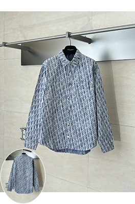 ディオール クラシックなモノグラム総柄デニムシャツジャケット