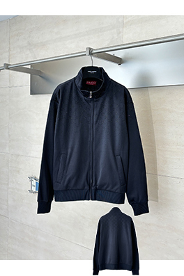 グッチ ラインストーングラデーションプレーンニットジップアップスタンドカラージャケット
