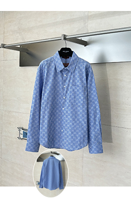 グッチスーパーコピー ダブルG オールオーバー ジャカード コットンカラー 長袖シャツ