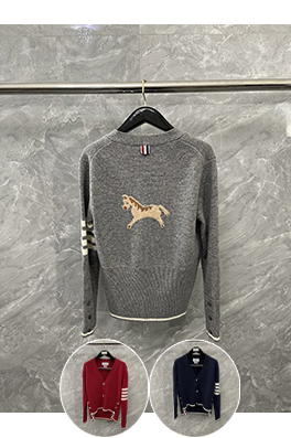 トムブラウンコピー 新しい馬柄ニットカーディガン