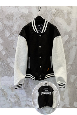 ルイヴィトン Nigo パッチワークレザーパールバックルレザートリムフロントポケットが付いたベースボールスタイルのベルト付きジャケット