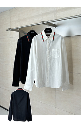 グッチスーパーコピー 尖った襟のシングルブレスト長袖シャツ