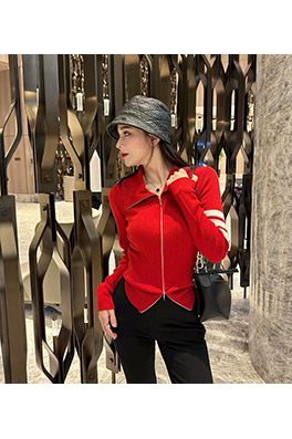 トムブラウン レディースウールジップアップカラーコート