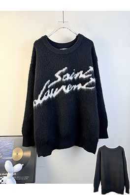 サンローランコピー Saint Laurent モヘアジャカードレター長袖セーター