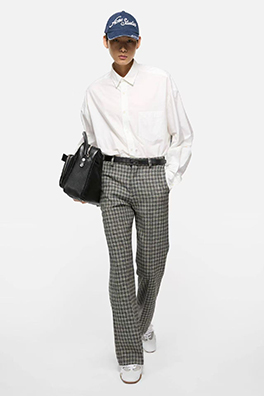 アクネストゥディオズ ウールチェック柄パンツ